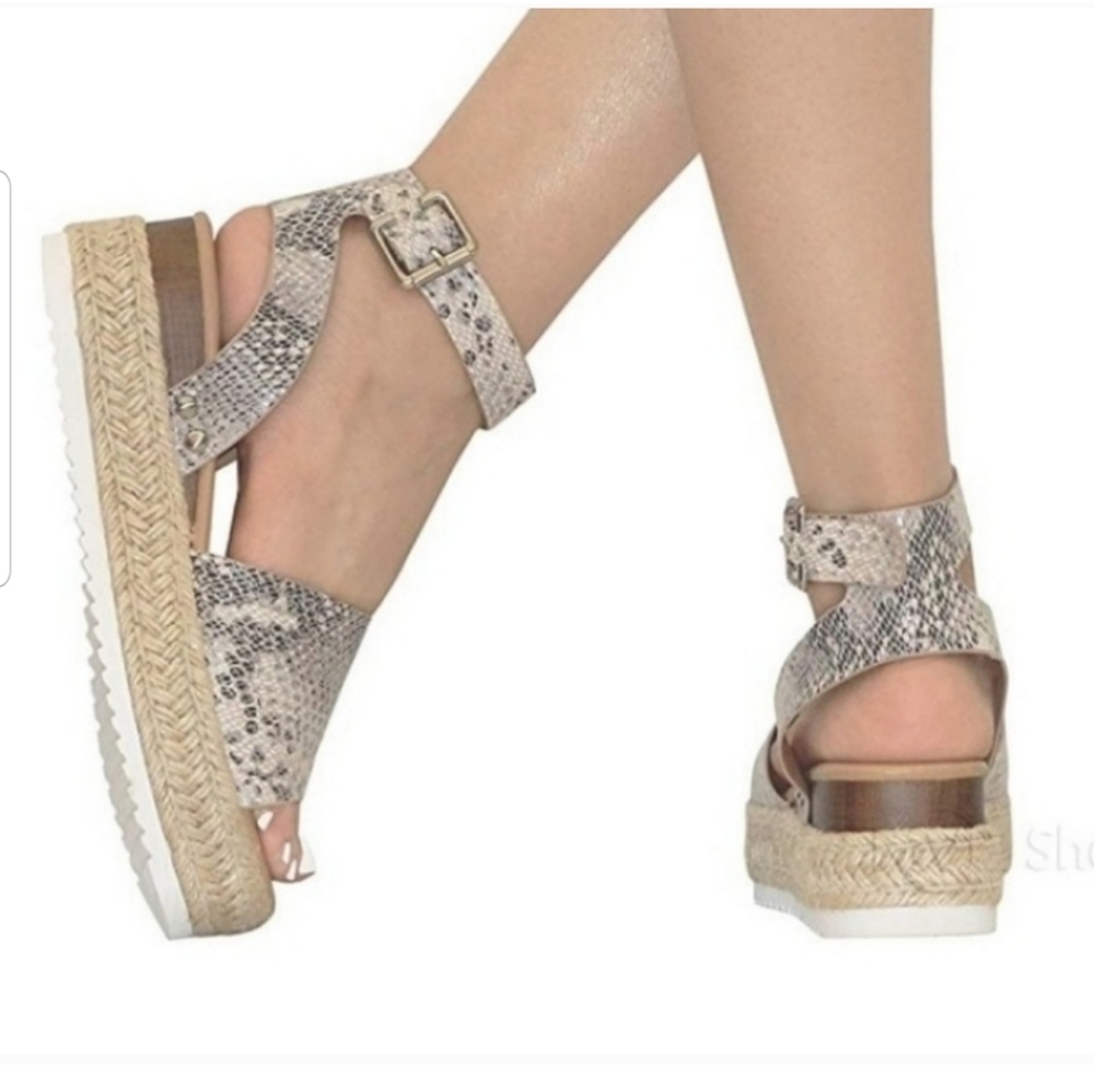 ESPADRILLE SANDAL ANKLE STRAP  SIZE 5.5